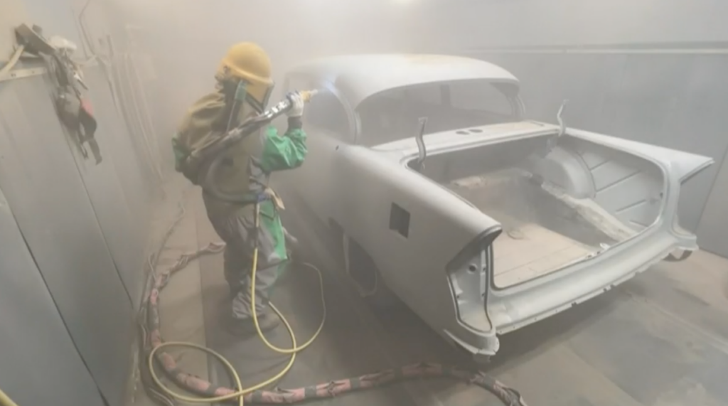 Automotive sandblasting